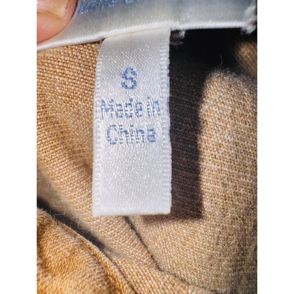 Diane Gilman DG2 Tan Denim Shirt Jacket Studded Western Cowgirl Distress Shacket - Picture 5 of 10